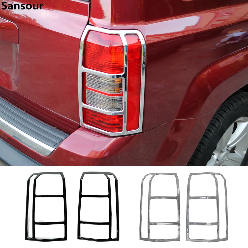 Sansour Lamp Hoods for Patriot ABS Car Rear Tail Light Lamp Decoration Cover Guards for Jeep Patriot 2011-2016 Car Accessories