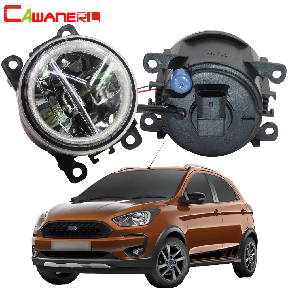 

Cawanerl For Ford Freestyle SEL 2005 2006 2007 Car Styling 4000LM LED Bulb Fog Light + Angel Eye Daytime Running Light DRL 12V