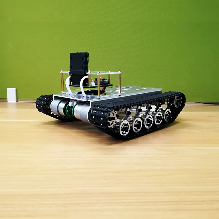 Chasis de oruga con control electrónico, tanque de absorción de choque STM32, robot de coche inteligente ROS