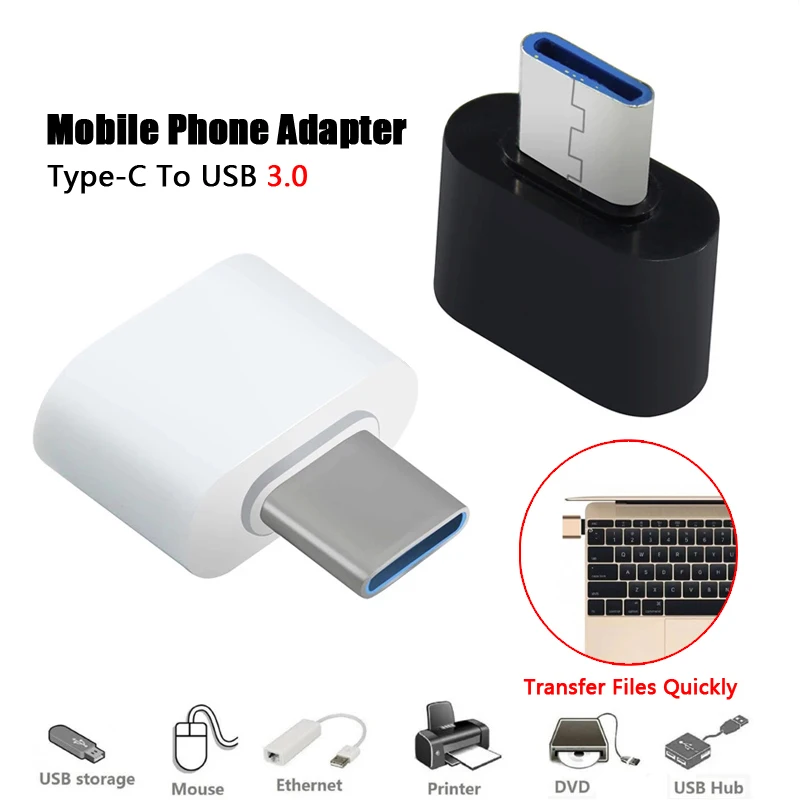 Type C To USB 3.0 Universal Adapter Smartphone Connectors For Macbook Huawei Universal Mouse Keyboard USB U Disk Flash Converter