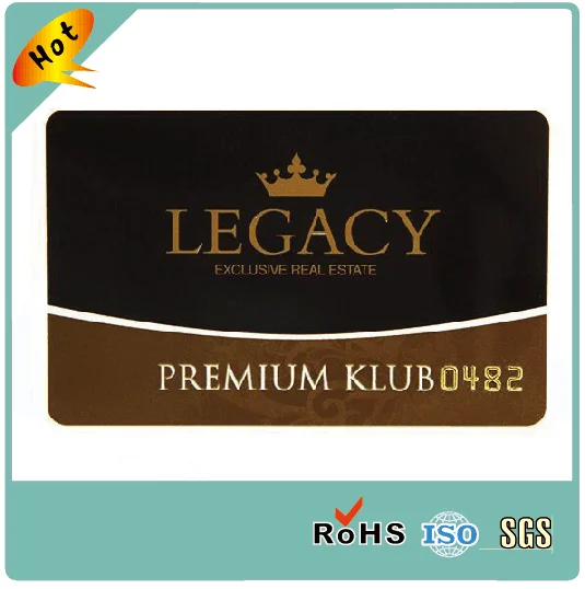 

Custom credit card size business card with embossed number holographic overlay for high quality plain Pvc card printing hologram