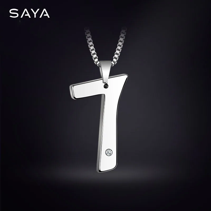 Men Tungsten Pendant, Polished Adjustable Necklace Chain Anniversary Gift