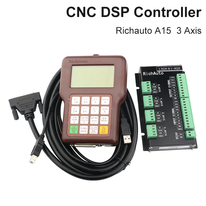 Richauto DSP A15 3-Axis Multi-Axis Linkage Controller USB Motion Control System For Multi-Head Exchange Of CNC Machine Tools