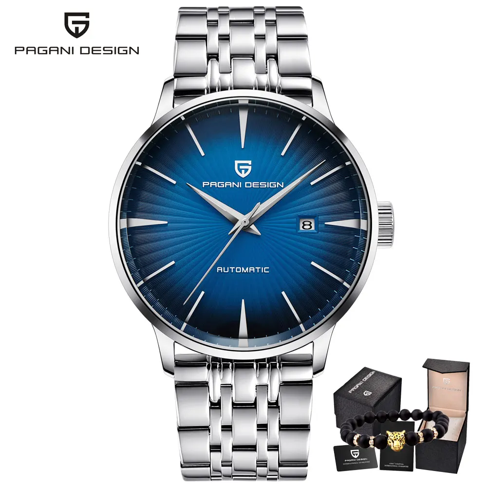 PAGANI DESIGN-Reloj de pulsera para hombre, accesorio masculino de pulsera resistente al agua 100M, con mecanismo automático, diseño clásico