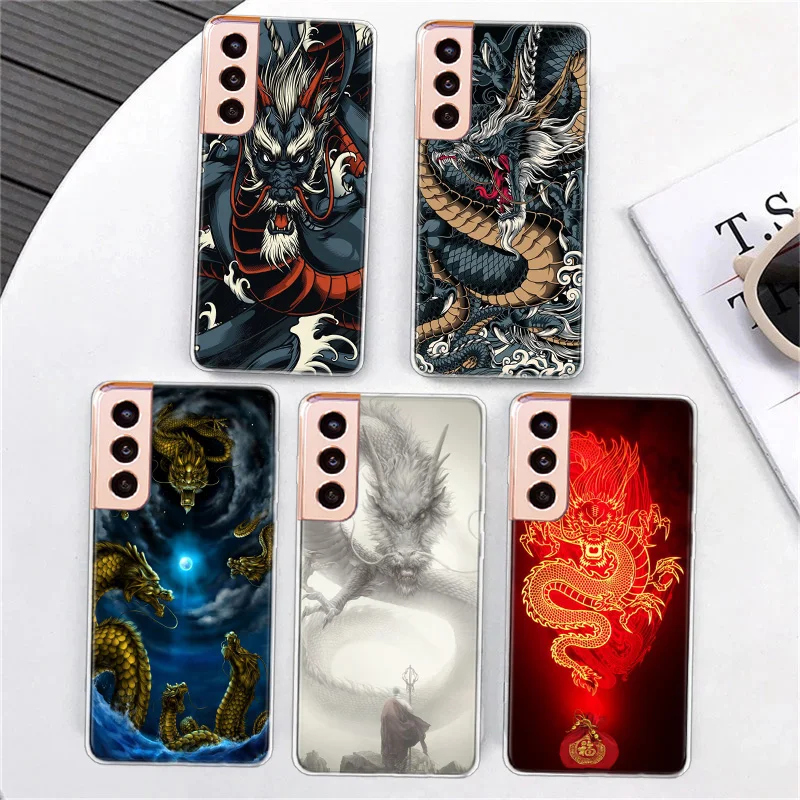 Legendary Dragon Phone Case For Samsung Note 20 Ultra 10 Lite 9 8 Galaxy A9 A8 A7 A6 J8 J6 J4 Plus A90 5G A80 A81 A91 Cover Sili