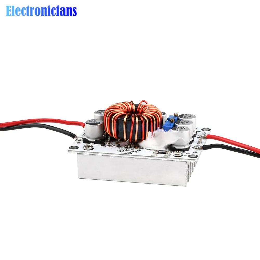 DC 10-70V to 5-58V 8A Step Up Down Regulator Constant Current Automatic Buck-boost Power Module with Radiator Fan 30W 50W 180W