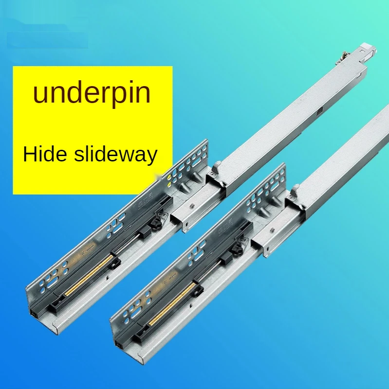 Two section Length Soft Closing Undermount Furniture Cabinet Drawer Runner Slide Rail