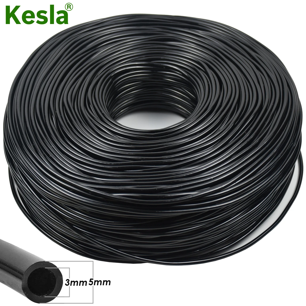 KESLA 5-140m podlewanie ogrodu 3/5mm wąż do nawadniania rury 1/8 \'\'rury cieplarnianych Bonsai roślin kwiat kroplownik do nawadniania kroplownik