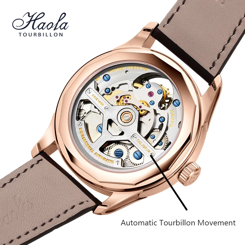 Haofa Luxury Flying Tourbillon Watches for Men Skeleton Moon Phase Sapphire Automatic Mechanical Watch Waterproof Business 8003