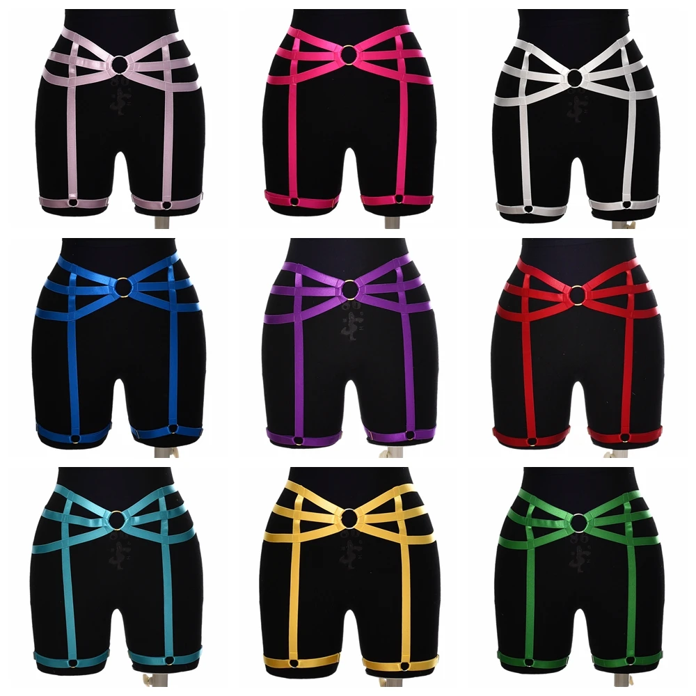Bondage Stocking Harness Garter Belt Halloween Rave Body Cage Sexy Elastic High Waist Leg Garter Suspender Body Harness
