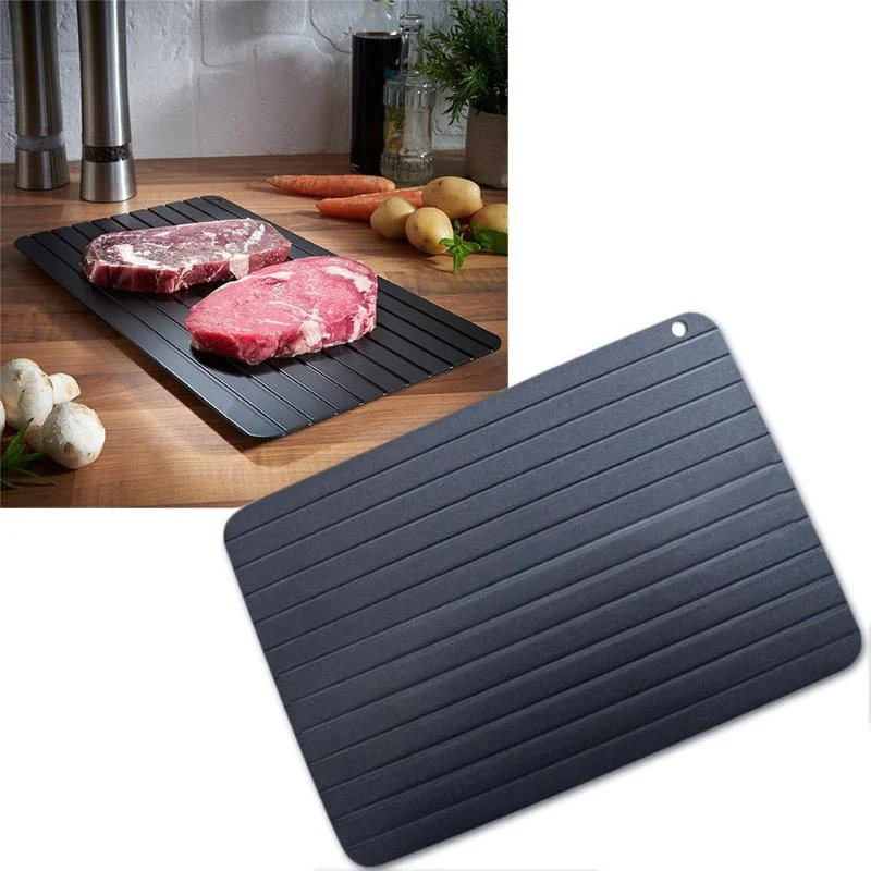 

Aluminium Fast Defrosting Tray Frozen Meat Thawing Fresh Healthy Rapid Defrost Plate Food Gadgets Kitchen Tools