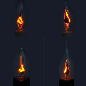 لمبة كهربائية LED خمر من Edison للديكور المنزلي ، ضوء شمعة ، تأثير اللهب ، لمبة إضاءة ، 3 واط ، تيار متردد 220 فولت ، E14 ، E27 أفضل 6 مبيعات لمداخن المصباح العتيق - No2