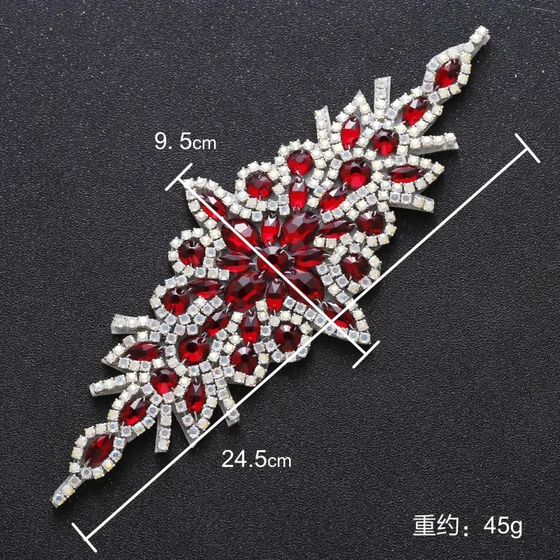 New Rhinestone Crystal Appliques Patch Iron On Silver Gold Hand Beaded Applique For Dress Shoe Accessory Sewn On Patches