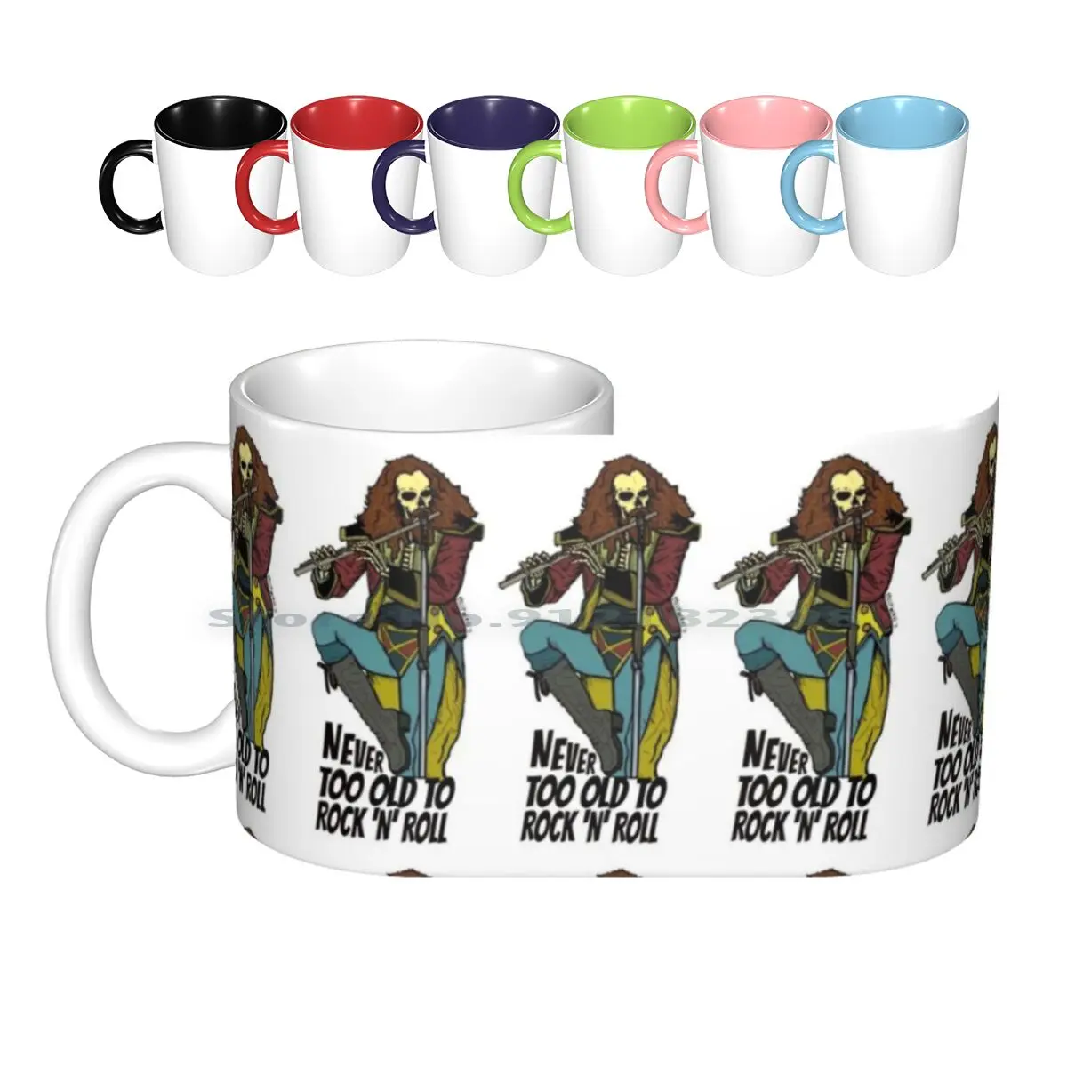 Never Too Old To Rock And Roll-Jethro Tull Ceramic Mugs Coffee Cups Milk Tea Mug Jethro Tull Ian Anderson Prog Classic Creative