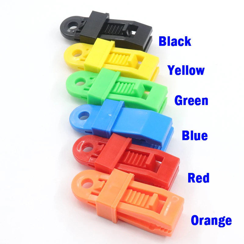 100~2Pcs Tarpaulin Clip Plastic Movable Lock Buckle Outdoor Camping Tent Clamp Home Garden Sun Shade Net Windproof Fixing Clip