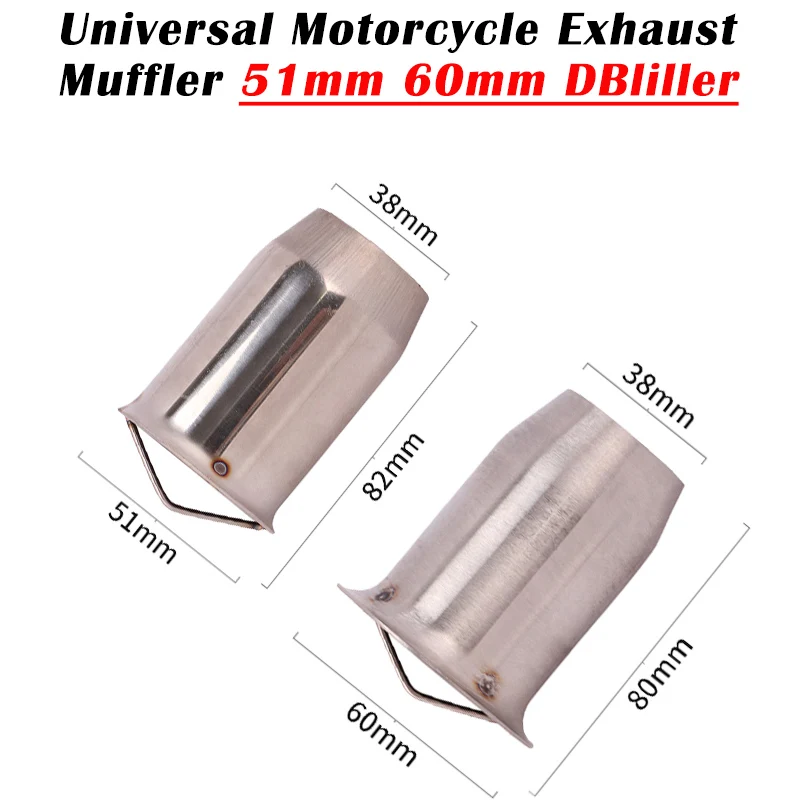 

51mm Catalyst Universal Motorcycle Yoshimura Exhaust Pipe Escape Catalyst Muffler Silencer Insert DB Killer 60mm Eliminate Noise