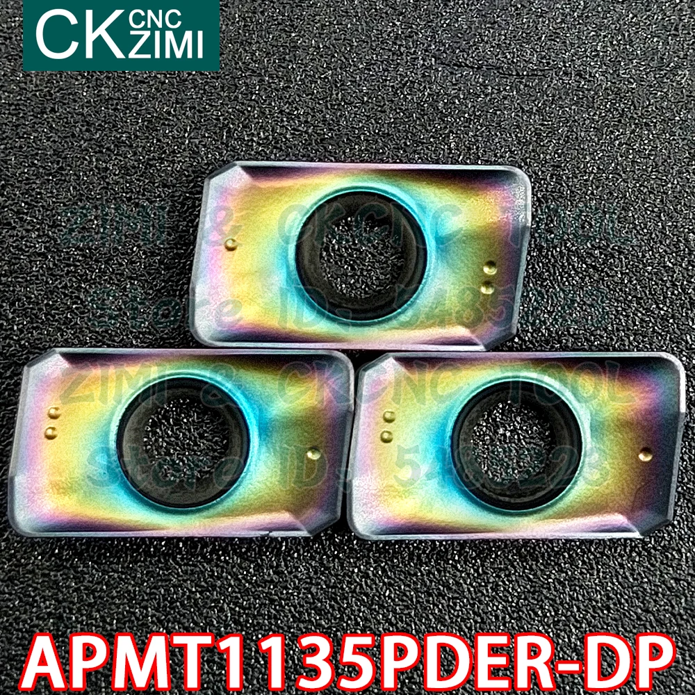 10 sztuk APMT1135PDER-DP ZM1135 APMT 1135 PDER DP węglika wkładki płytki frezarskie narzędzia tokarka metalu CNC indeksowane narzędzia do stali