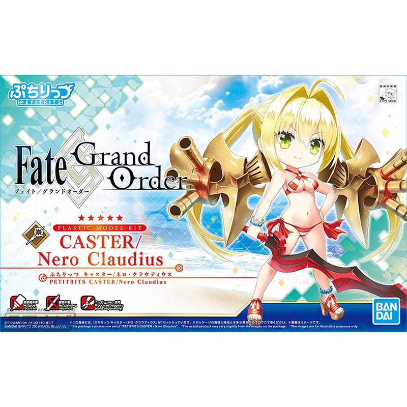 Bandai Fate Figure FGO Caster Nero Claudius Swimsuit Movable Anime Figure Genuine Model Action Toy Figure Toys for Children