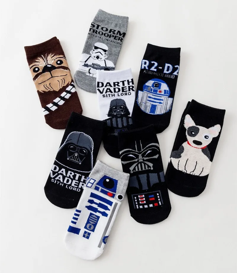 Disney Men Socks High Quality Women New Cartoon Sport Socks Wookiee Jedi Knigh Party Novelty Funny Movie Cosplay Party Socks