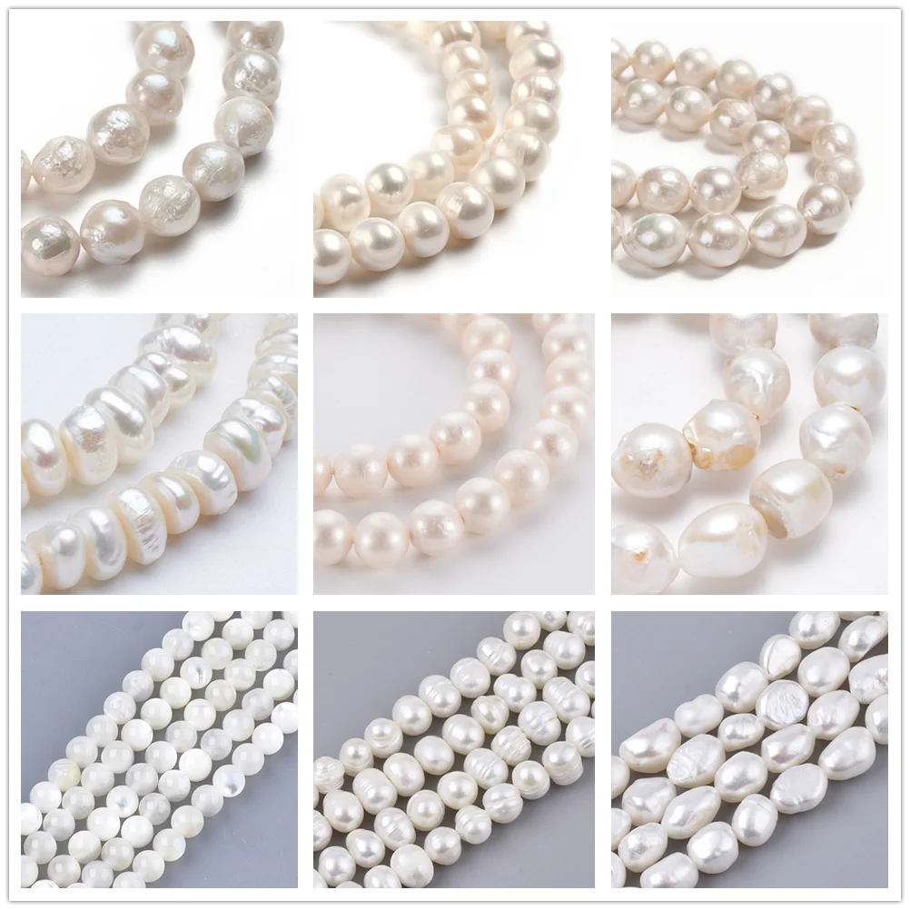 1Strand Natural Freshwater Shell Pearl Beads Strands for jewelry making DIY Bracelet Necklace Women Fashion jewelry Accessories