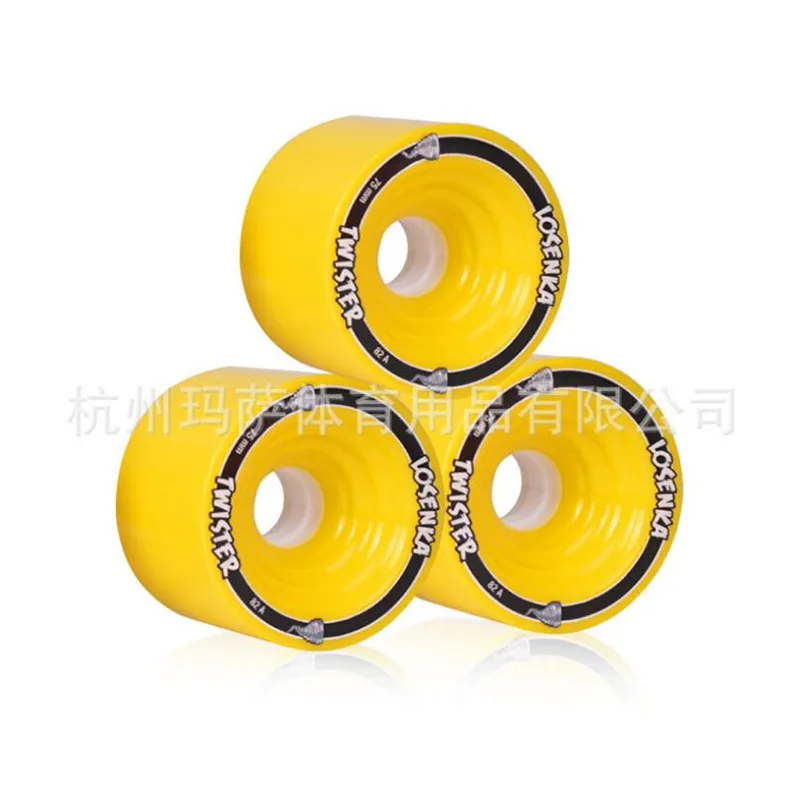 [75mm*56mm 82A] 4 Pcs/Lot Original Losenka Durable PU Wheel for Long Skateboard Downhill Braking, Large Skate Board Wheels