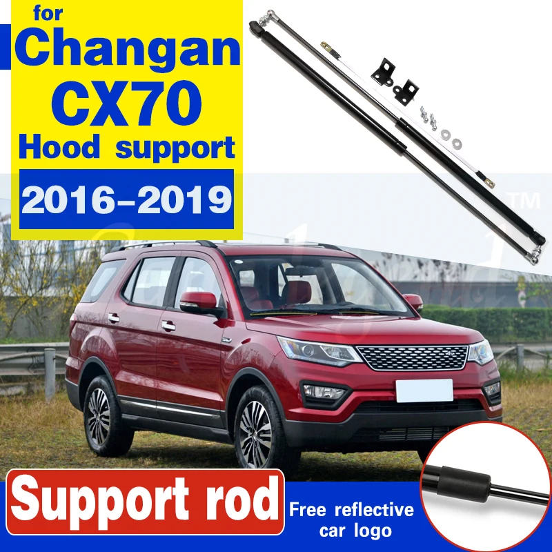 

2pcs Front Engine Cover Hood Shock Lift Struts Bar Support Arm Gas Spring For Changan CX70 2016-2019 hydraulic rod strut bracket