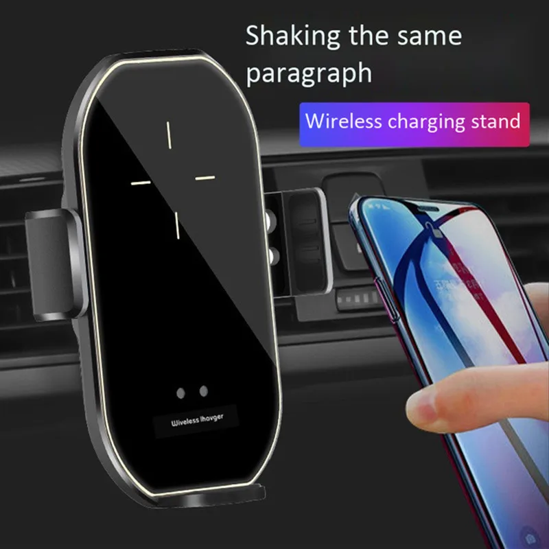 Mobile phone navigation bracket smart automatic sensor support smartphone charger 10W fast charging Base Car Air outlet clip ios