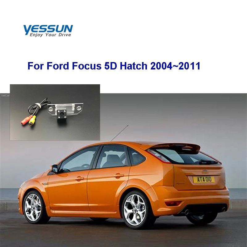 Камера заднего вида для Ford Focus 5D HD 2004 ~ 2011, ночной вид, задняя камера парковочного номерного знака, автомобильная резервная камера