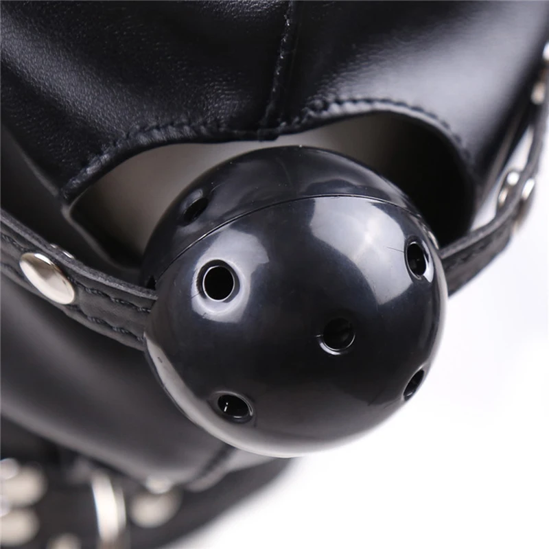 2023 New BDSM Bondage Mask With hollow Mouth Gag SM Totally Enclosed Hood Sex Slave Head Hood Sex Toys For Couples Sex product