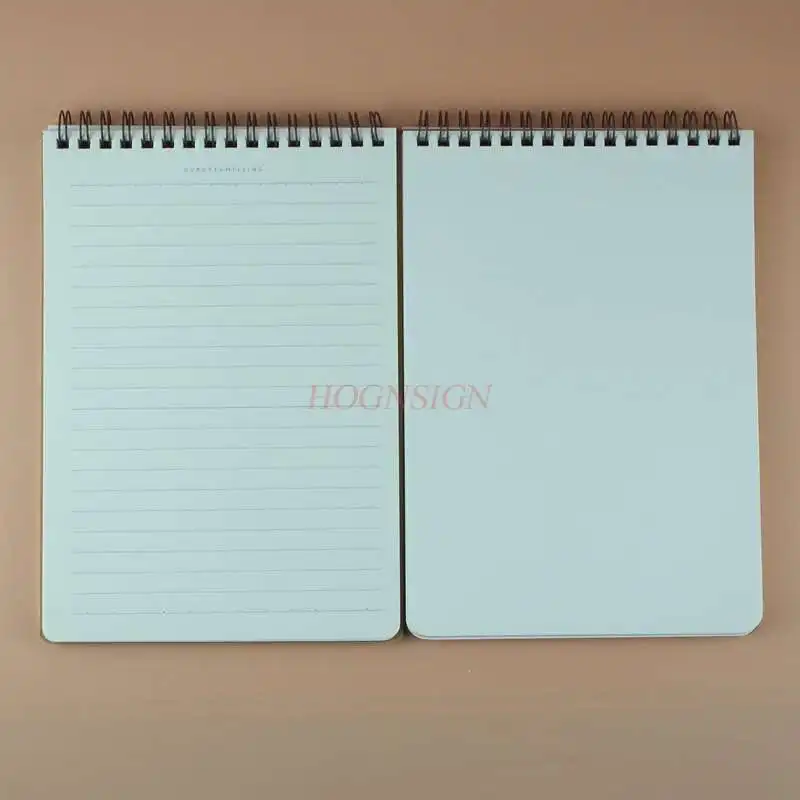 A5 Da Bò Hướng Lên Trên Cuộn Dây Sách Dòng Trống Graffiti Notepad Laptop Sinh Viên Trích Đoạn