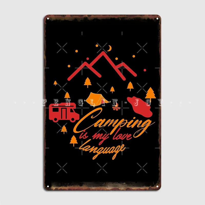 

Camping Quote For Camping Lovers Metal Sign Wall Decor Pub Garage Create Club Tin Sign Poster