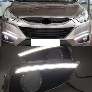 1pair Car Led Drl For Hyundai Ix35 2010 2011 2012 2013 Car-styling Daytime  Running Light With Fog Lamp Hole Turn Signal - Daytime Running Lights -  AliExpress