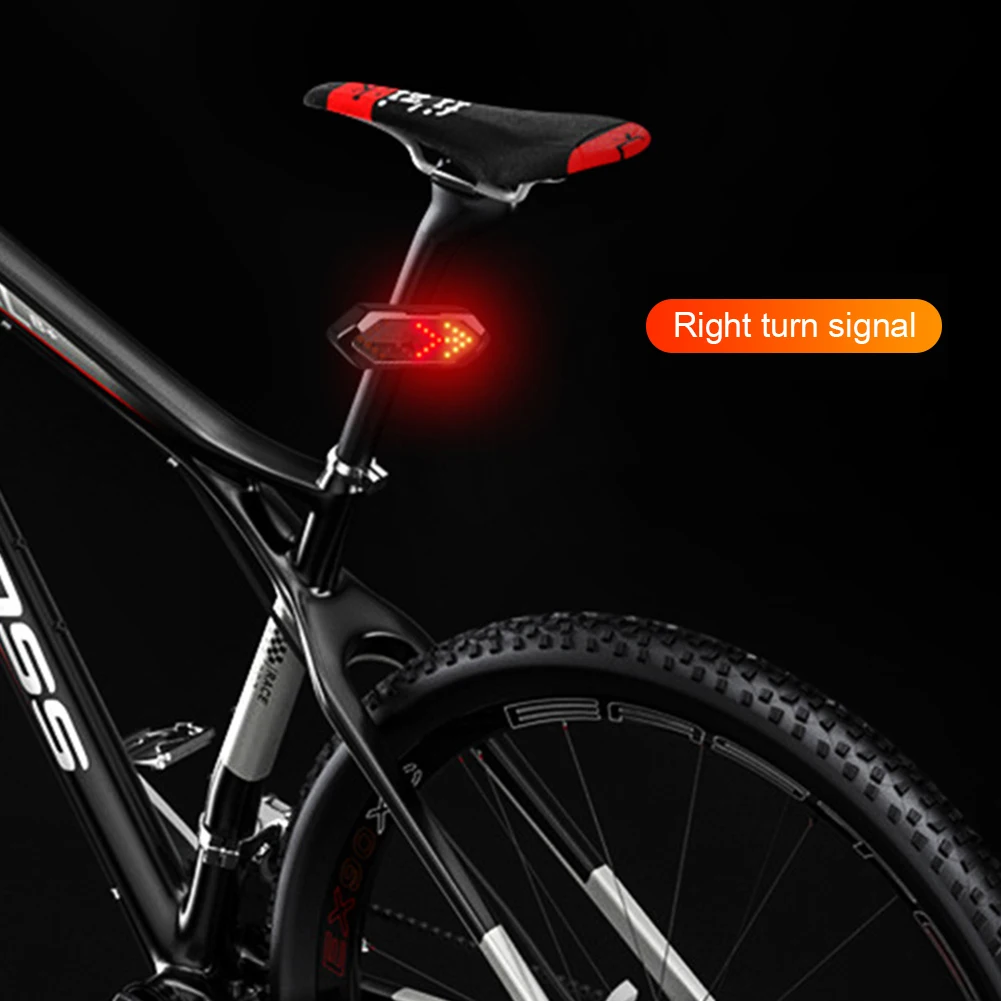 5 Modes Bike Tail Light Turn Signals Wireless Remote Control Mountain Bike Tail Light Waterproof Bicycle Flashing Headlight