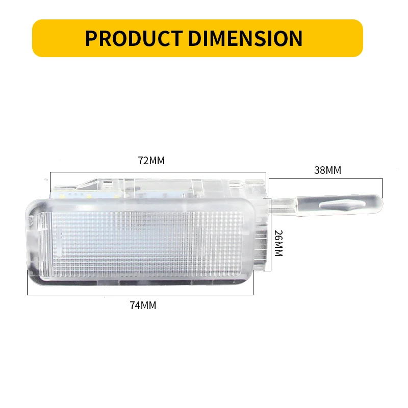 1x Led Interior Glove Box Light Luggage Lamp For Peugeot 206 207 301 2008 3008 307 308 408 508 Part Number：6362N6