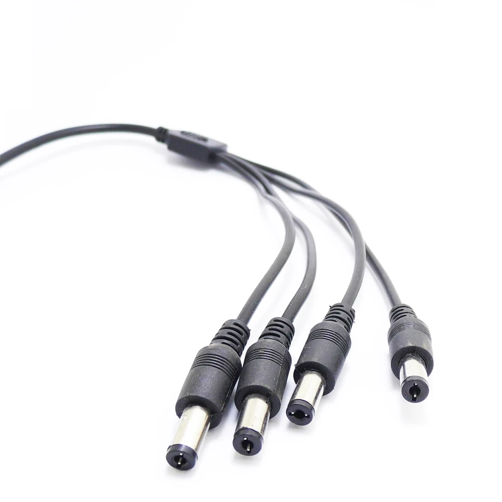 JIENUO DC Power Splitter Adapter Stecker Kabel 1 bis 4 Ausgang 5,5*2,1mm Für CCTV Überwachung Sicherheit Kamera LED Licht Streifen – Detail 9