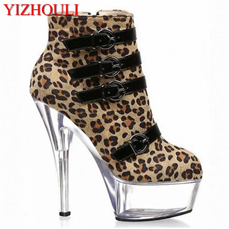 

15cm heels boots pump button short winter fashion sexy women Roman short boots motorcycle boots