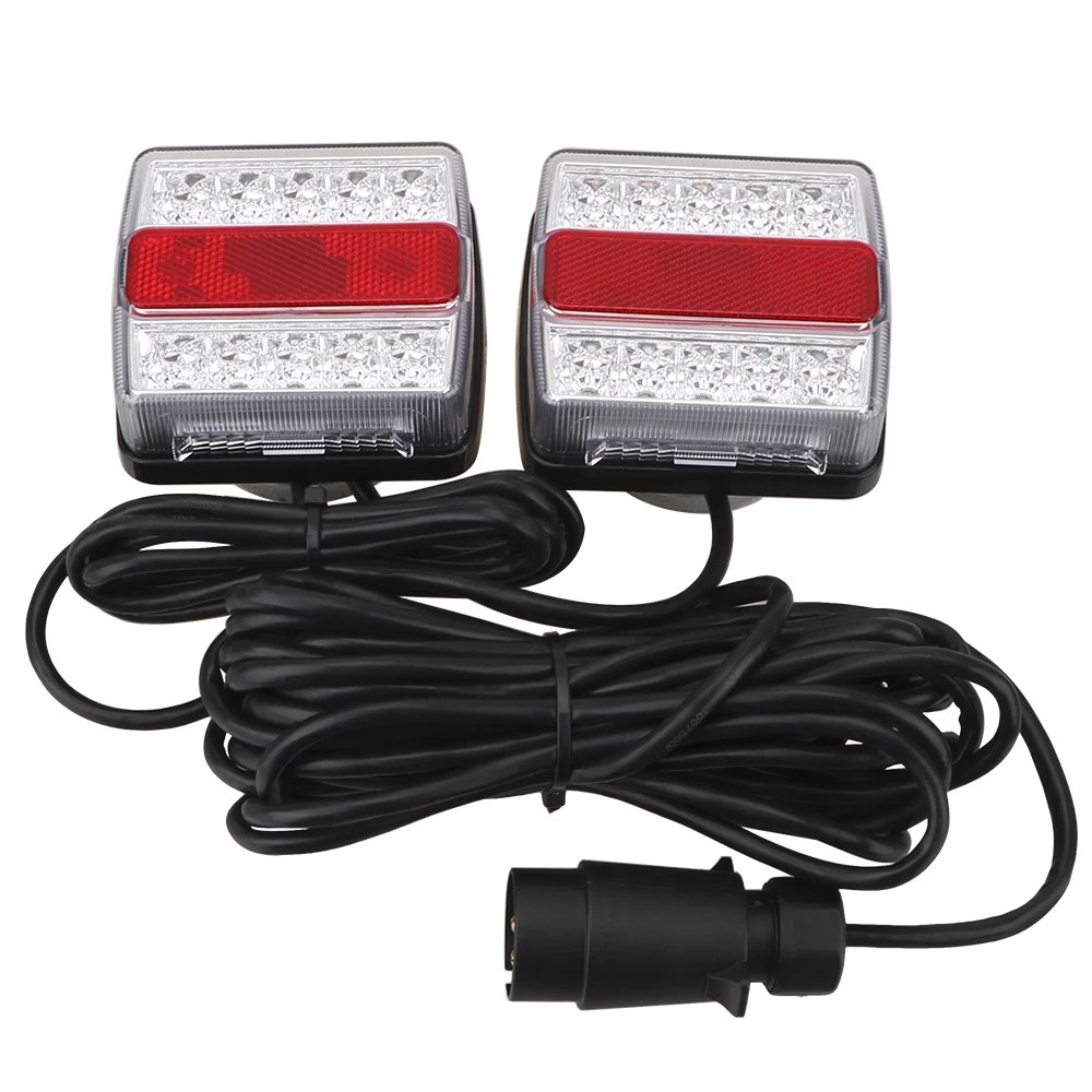 

2 Piece/Set 16 LEDs Trailer Tail Light with Magnet Car Truck Tail Light Combination Towing Taillight 12V