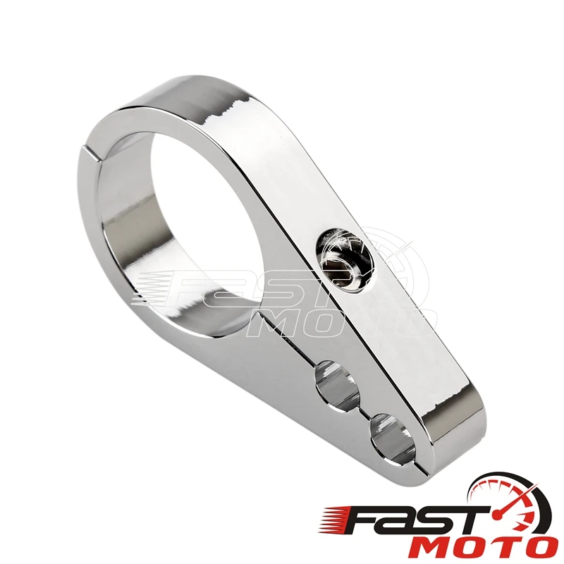 1" 25mm 1-1/4" 32mm Motorcycle Frame Handlebar Clutch Cable Brake Line Clamp Fixed Clips Wiring Support Adapter for Harley