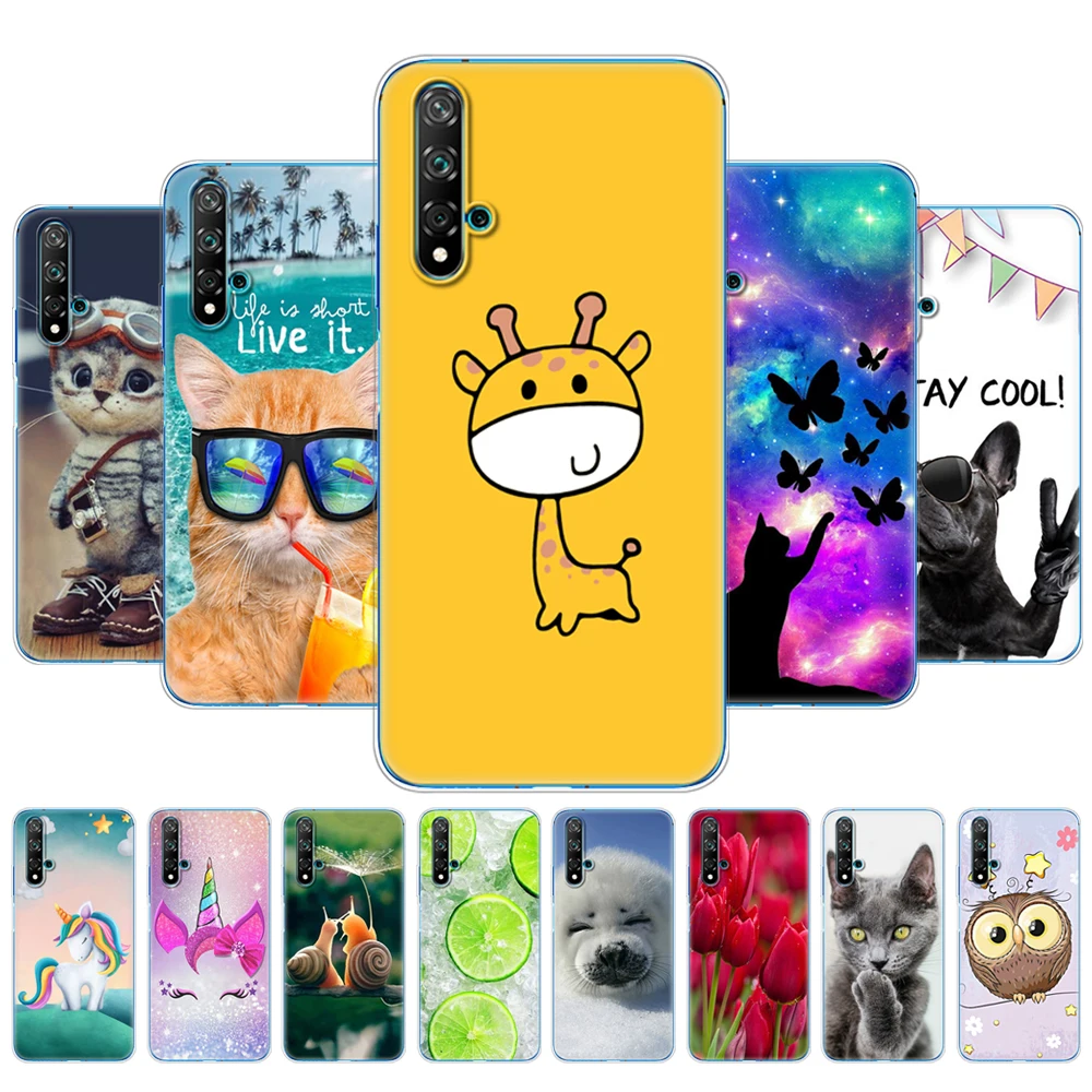 For Huawei Nova 5T Case Soft TPU Back Silicon Phone Cover For Nova5T 5 T YAL-L21 6.26'' Fundas Coque Bumper