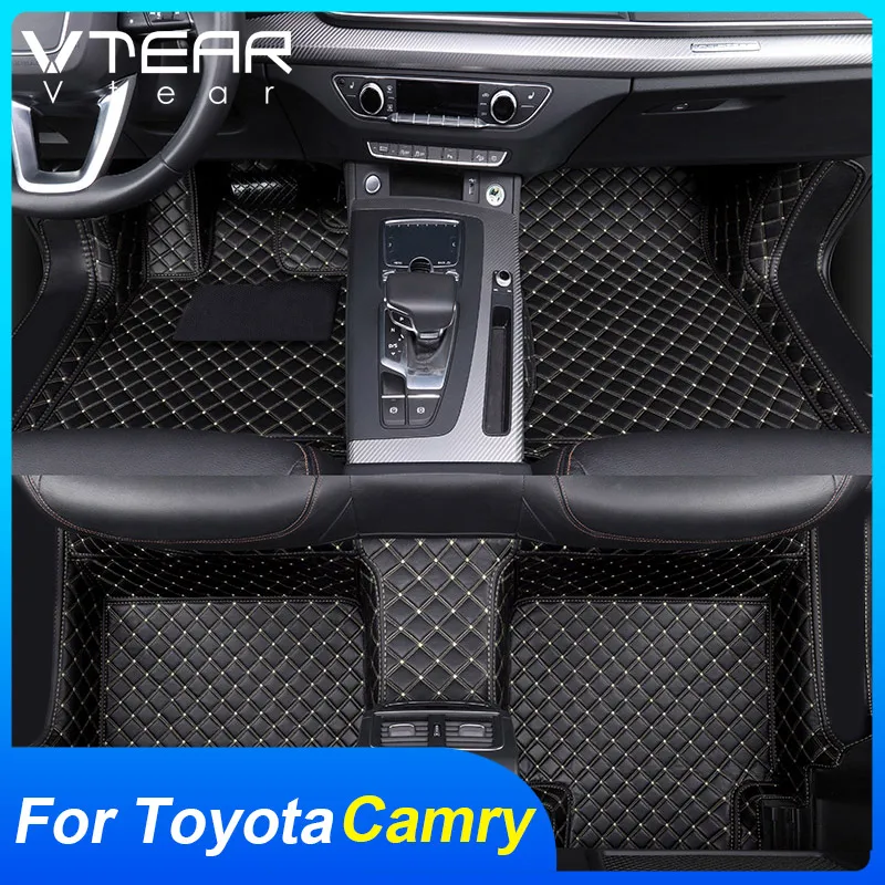 

Vtear Interior Floor Mat Decoration Car Carpet Anti-Kick Pad Dust-Proof Accessories Anti-Dirty Cover Parts For Toyota Camry 2020