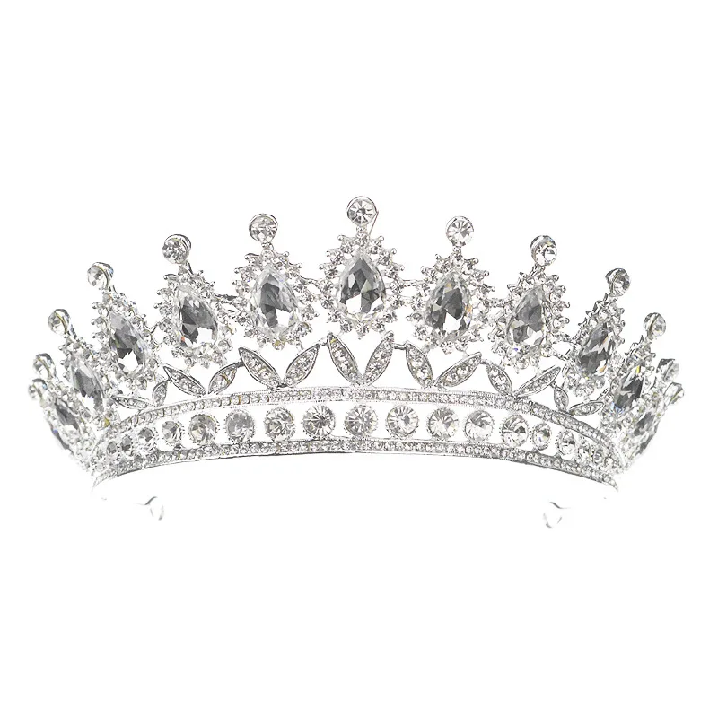 Cristal noiva coroa mulheres headdress nupcial tiaras e coroas casamento acessórios de jóias de cabelo coroa moda hg082