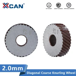 XCAN-Rueda de torno de Metal, herramienta de moleteado Diagonal grueso, 2 piezas, 2,0mm