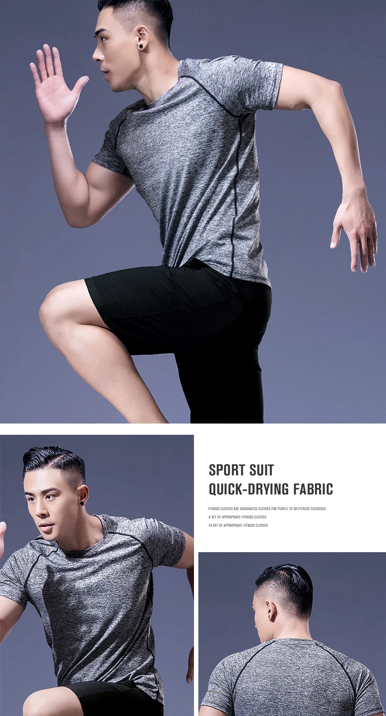Reflektierendes Shirt, schnell trocknend, kurzärmelig, Sport-T-Shirt, Sportbekleidung für Herren, Fitness, Playeras Para Hombres, atmungsaktive Sportbekleidung – Detail 15