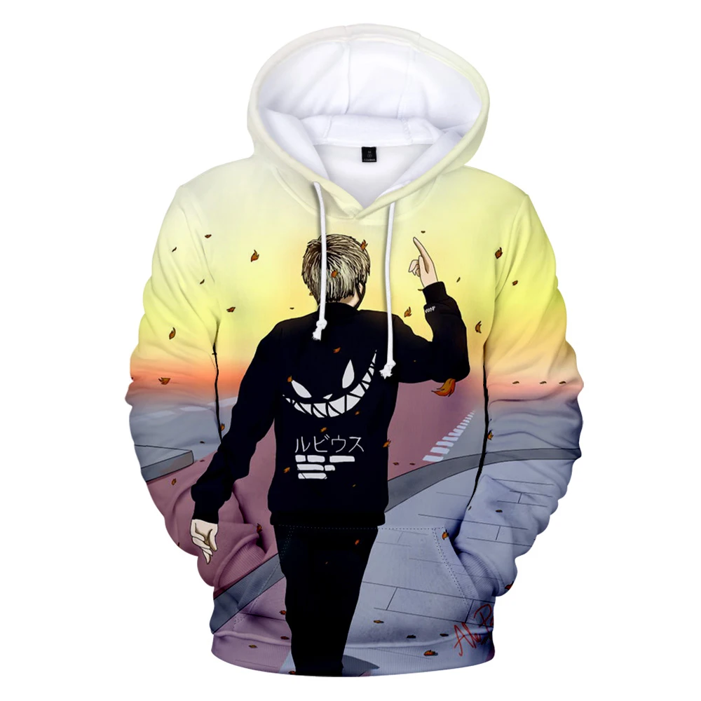 Rubius Z 3D Printed Fashion Fall Winer Suit Hoodies Sportswear Hooded HIP HOP Women/Men the hooded