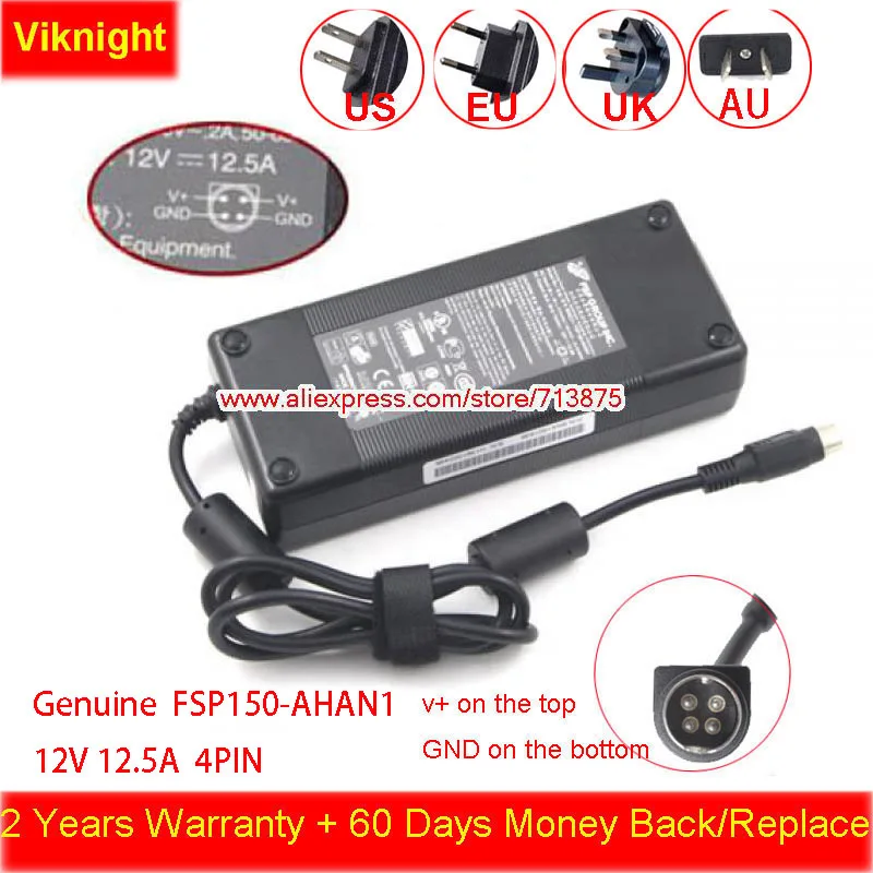 Genuíno Fsp150-ahan1 12v 12.5a Dps150nb-1a Carregador de Laptop para Qnap Ts409 Ts-412 Turbo Nas Monitor de Toque Dinâmico Lacie 5big Nas