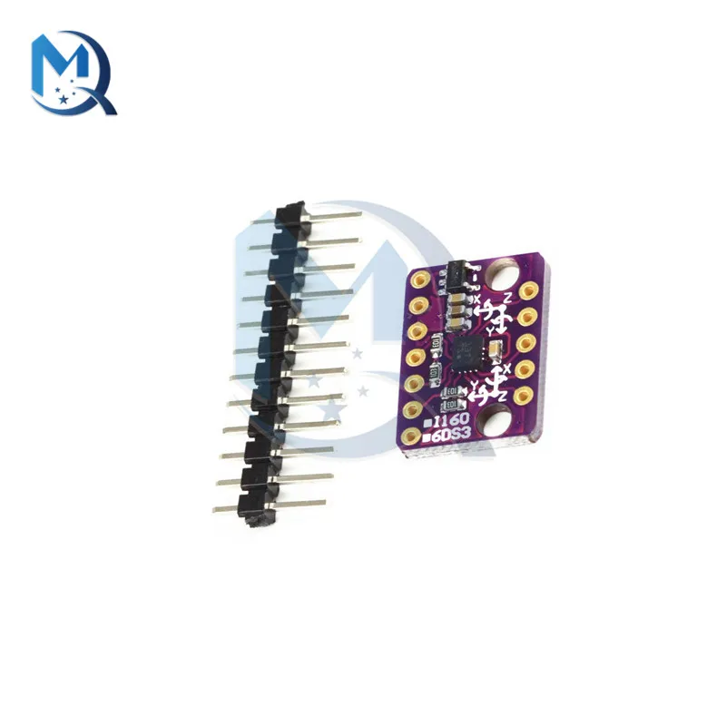 3-5V GY-BMI160 BMI160 6DOF Sensor Module 6-axis Angular Velocity Gyroscope + Gravity Acceleration Sensor Board IIC SPI