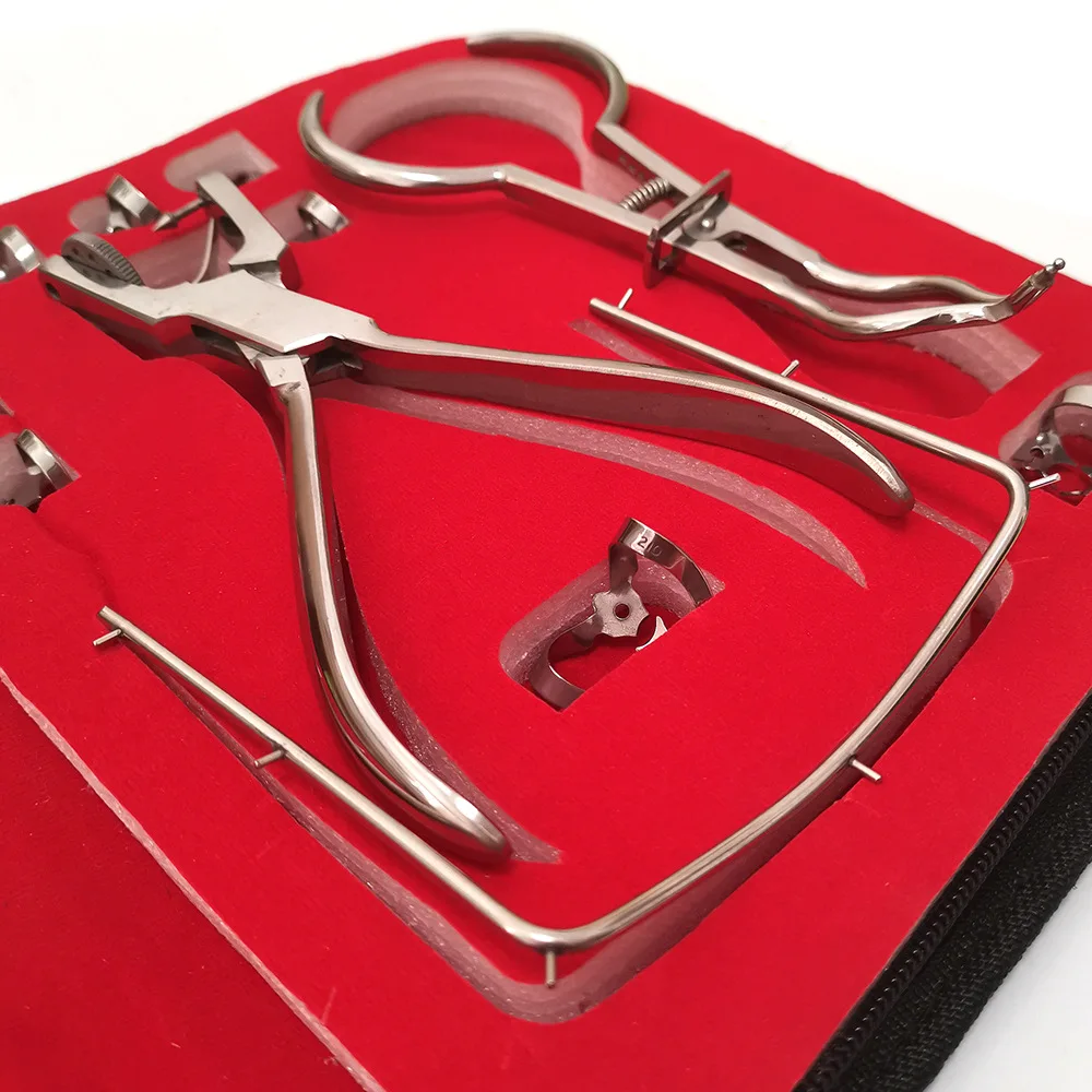 Dental Dam Locher Set Puncher Zange für Zahnarzt Dental Dam Perforator Dental Kofferdam Puncher Kieferorthopädische Werkzeuge