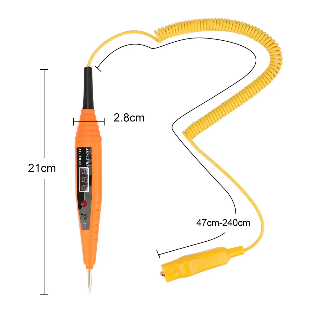 2.5-32V Universal Car Electrical Circuit Test Pen Digital Display Auto Voltage Testing Diagnostic Tool Detector Repair Tools