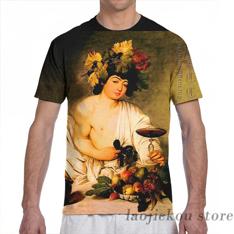 Bacchus Michelangelo Merisi da Caravaggio men T-Shirt women all over print fashion girl t shirt boy tops tees