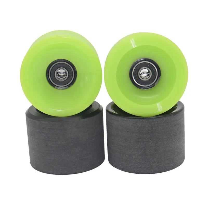 New Good Quality 4Pcs/Set Cruiser Surf Matte Skateboard Wheels PU Wheels Long Board Cruiser Wheels with Bearings